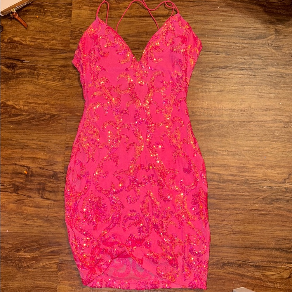 Pink Sequin Dress